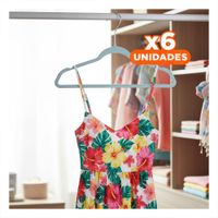 Pack6 Percha para Organizar Ropa de Temporada Infantil 10 Piezas 29x19cm Celeste Y Papel Regalo