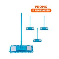 Pack4 Textil Rectangular de Microfibra Celeste de Secado Rapido Uso Diario