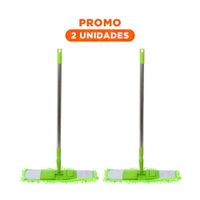 Pack2 Textil Rectangular de Microfibra Verde Suave y Resistente para Pisos Y Regalo Sticker