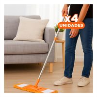 Pack4 Textil Rectangular de Microfibra Naranja Practico para Limpieza General Y Papel Regalo