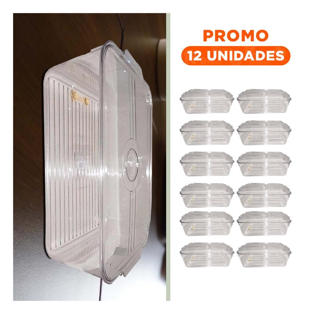Pack12 Organizador Visible para Clasificar Comida 30x15x15cm Transparente
