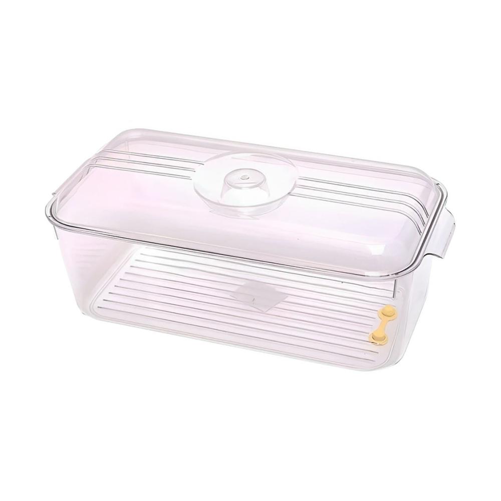 Bandeja acrilico 30x20x16cm transparente con tapa ovalada para mesa y cocina Y Regalo Sticker