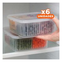 Pack6 Organizadores Escurridores Multifuncion 4 en 1 Transparente para Hogar