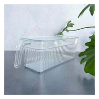 Bandeja Rectangular para Refrigerador con Agarre 26x15x30cm Transparente Y Papel Regalo