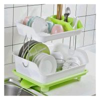 Escurridor de Plato Verde 2 Niveles para Brindar Comodidad en Casa Y notas