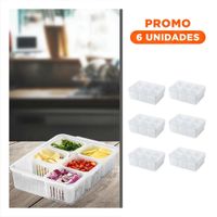 Pack6 Organizadores Escurridores Resistentes 6 en 1 Blanco Hogar Y Regalo Sticker