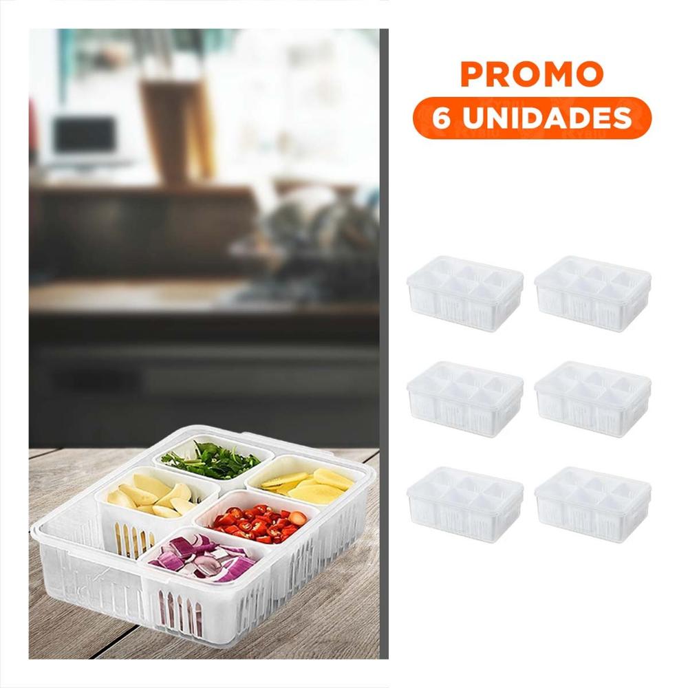 Pack6 Organizadores Escurridores Resistentes 6 en 1 Blanco Hogar Y Regalo Sticker