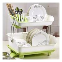 Escurridor de Plato Verde 2 Niveles para la Gestion en Familia Real Y Papel Regalo