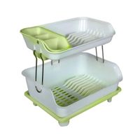 Escurridor de Plato Verde 2 Niveles de Material Fuerte en su Hogar Y Regalo Sticker