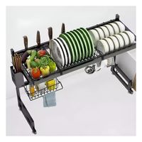 Escurridor de Platos Negro 85cm con Ranuras para el Drenaje Real Y notas