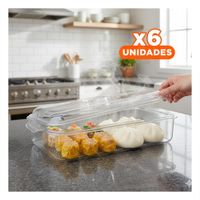Pack6 Caja Organizadora para Frutas y Verduras 30x16x7cm Transparente