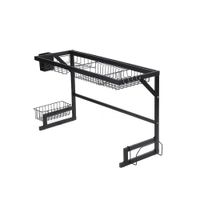 Escurridor de Platos Negro 85cm con Base Estable de Color Negro Y Regalo Sticker