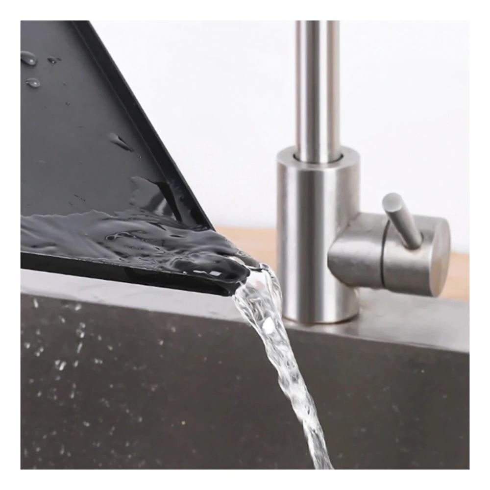 Rejilla de Platos Plegable Para Cocina Casa Negro Durable Y  stiky