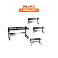 Pack4 Organizador de Vajilla Negro 65cm de Estilo Moderno en su Casa