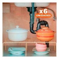 Pack6 Separador Domestico Expandible Blanco con Soporte de 6 Patas Metalicas YPapel Regalo