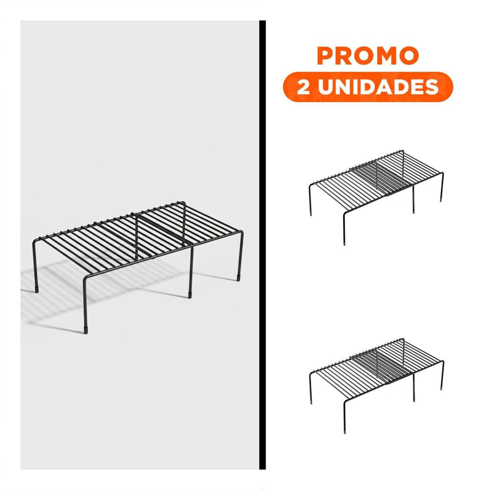 Pack2 Organizador Expandible Negro con 6 Patas de Metal para Gavinete YRegalo Sticker