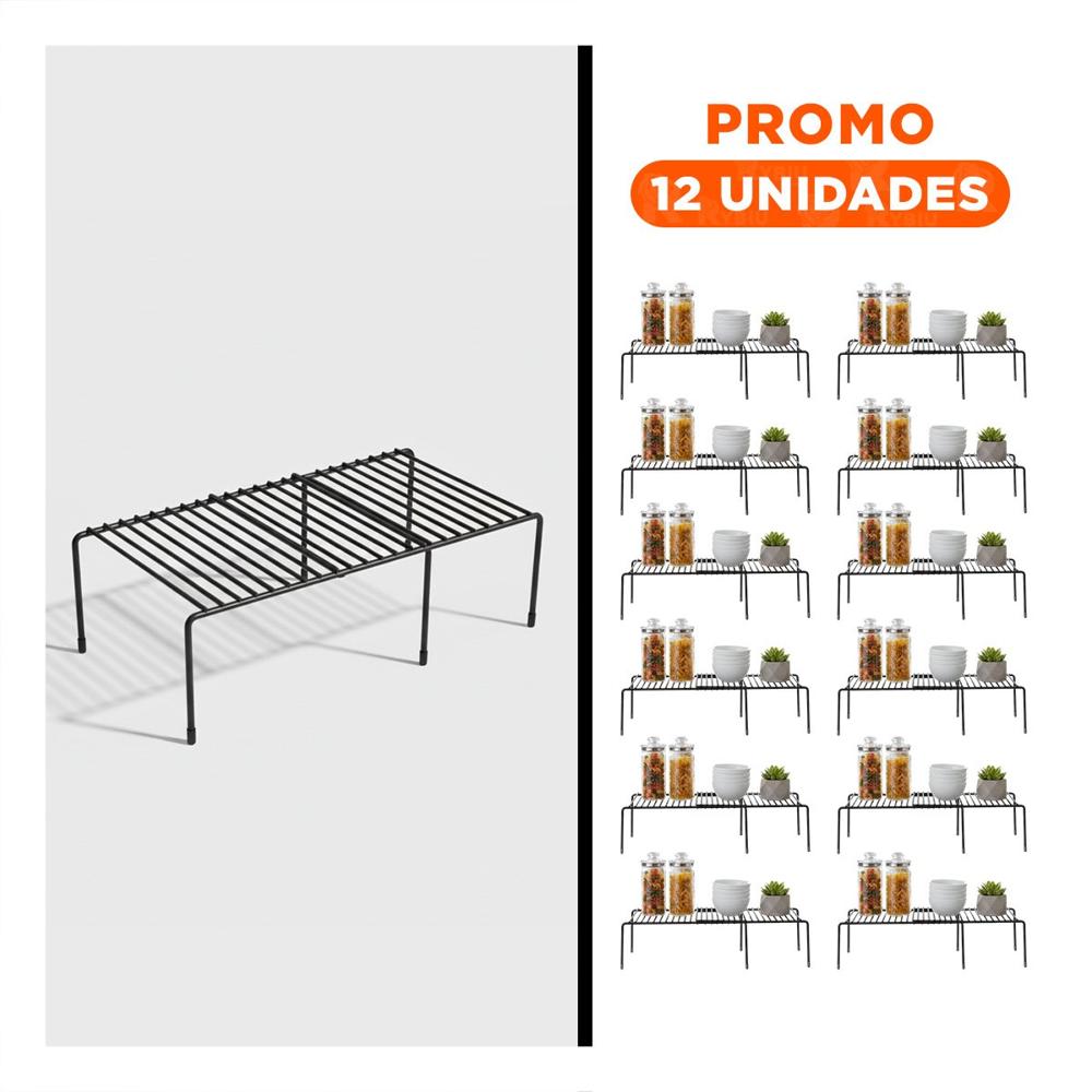 Pack12 Separador Practico para Gavinete Negro con 6 Patas y Cuerpo en Metal