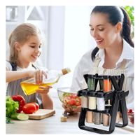 Organizador Giratorio 360 Color Negro para Condimentos de Uso Diario Y Papel Regalo