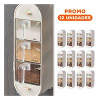 Pack12 Modulo de Condimentos Blanco con Estilo Empotrable para Cocina