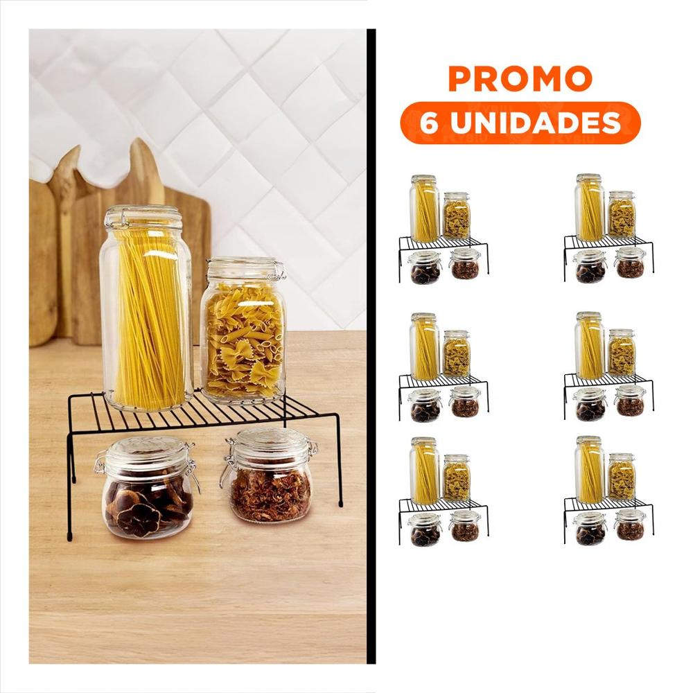 Pack6 Separador de Espacios Internos Negro en Metal con Funcion Expandible YRegalo Sticker
