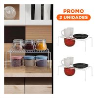 Pack2 Organizador Expandible Blanco con 4 Patas de Metal para Gavinete YRegalo Sticker