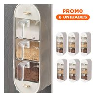 Pack6 Modulo de Cocina Empotrable Color Blanco para Guardar Condimentos YRegalo Sticker