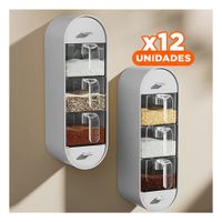 Pack12 Modulo Empotrable Blanco para Condimentos de Uso Practico Y Papel Regalo