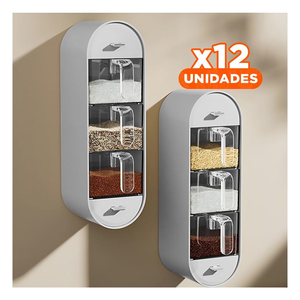 Pack12 Modulo Empotrable Blanco para Condimentos de Uso Practico Y Papel Regalo