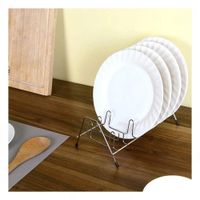 Soporte para Tapas de Ollas Plateado Escurridor de Platos 10 Ranuras Curvo YPapel Regalo
