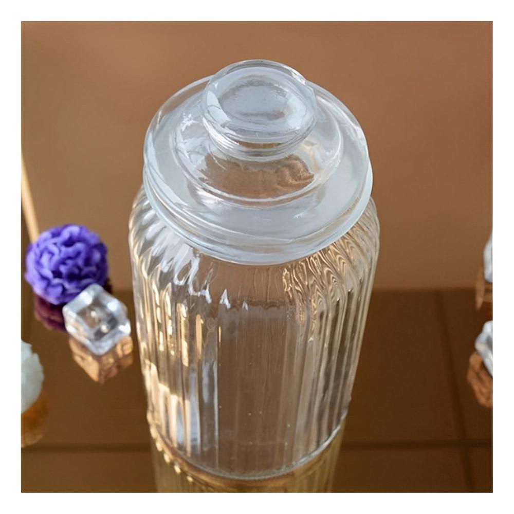 Frasco Transparente de Vidrio Multiuso de 2 Kilos para Alimentos Secos Y Notas