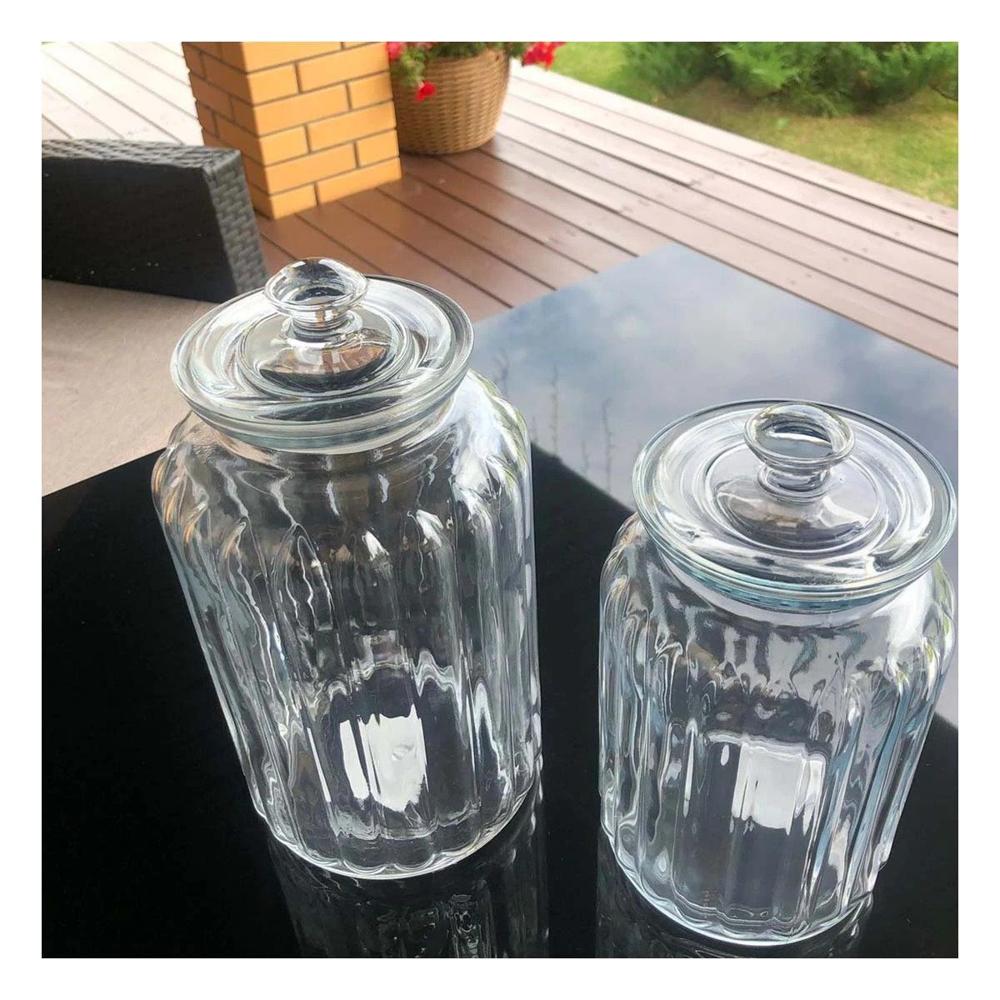 Frasco de Vidrio Multiuso de 2 Kilos Color Transparente para Cocina Organizada