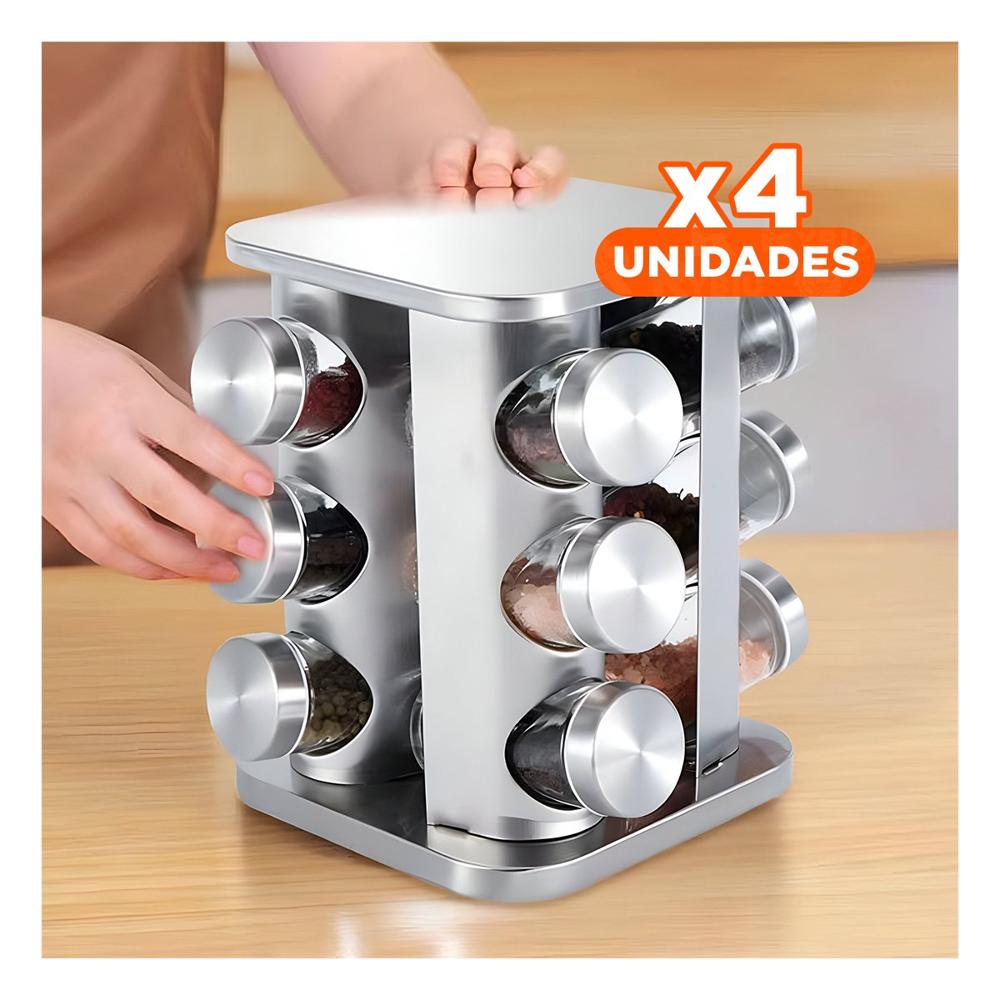 Pack4 Articulo de Cocina 12 Frascos Gris para la Limpieza en su Domicilio Y Regalo Sticker