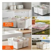Contenedor Transparente con 4 Bandejas Escurridoras para Cocina y Oficina Y Ligas Regalo