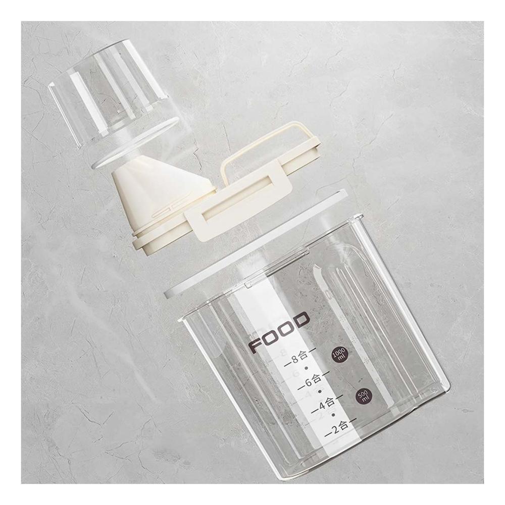 Envase con Boquilla Tapa y Asa de 1L en Color Crema para Uso Diario YPapel Regalo