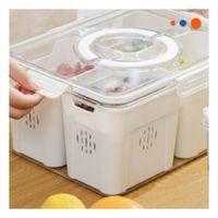 Contenedor Transparente con 4 Bandejas Escurridoras y Soporte para Cubiertos Y Papel Regalo