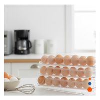 Porta Huevos Apilable 3 Niveles Transparente Organizador Cocina Y notas