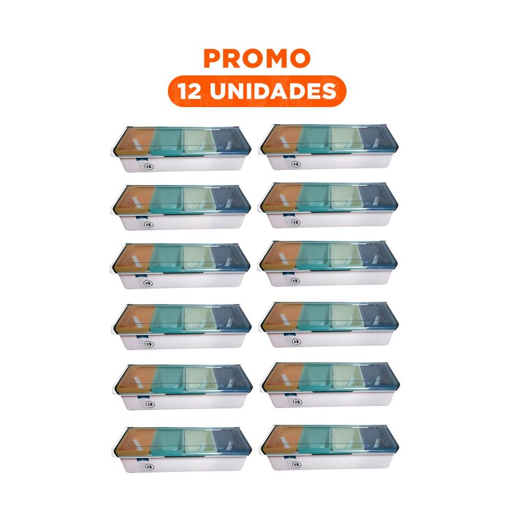 Pack12 Envases 4 Unidades con Cucharitas para Comida Saludable