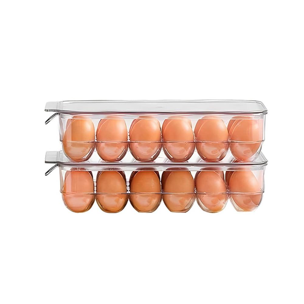 Organizador Transparente para Guardar 18 Huevos Frescos y Ordenados en Cocina YRegalo Sticker