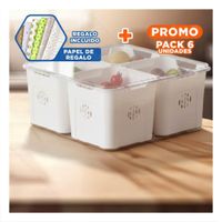Pack6 Soporte con 4 Bandejas Escurridoras Transparente de Plastico y Bandeja Inferior