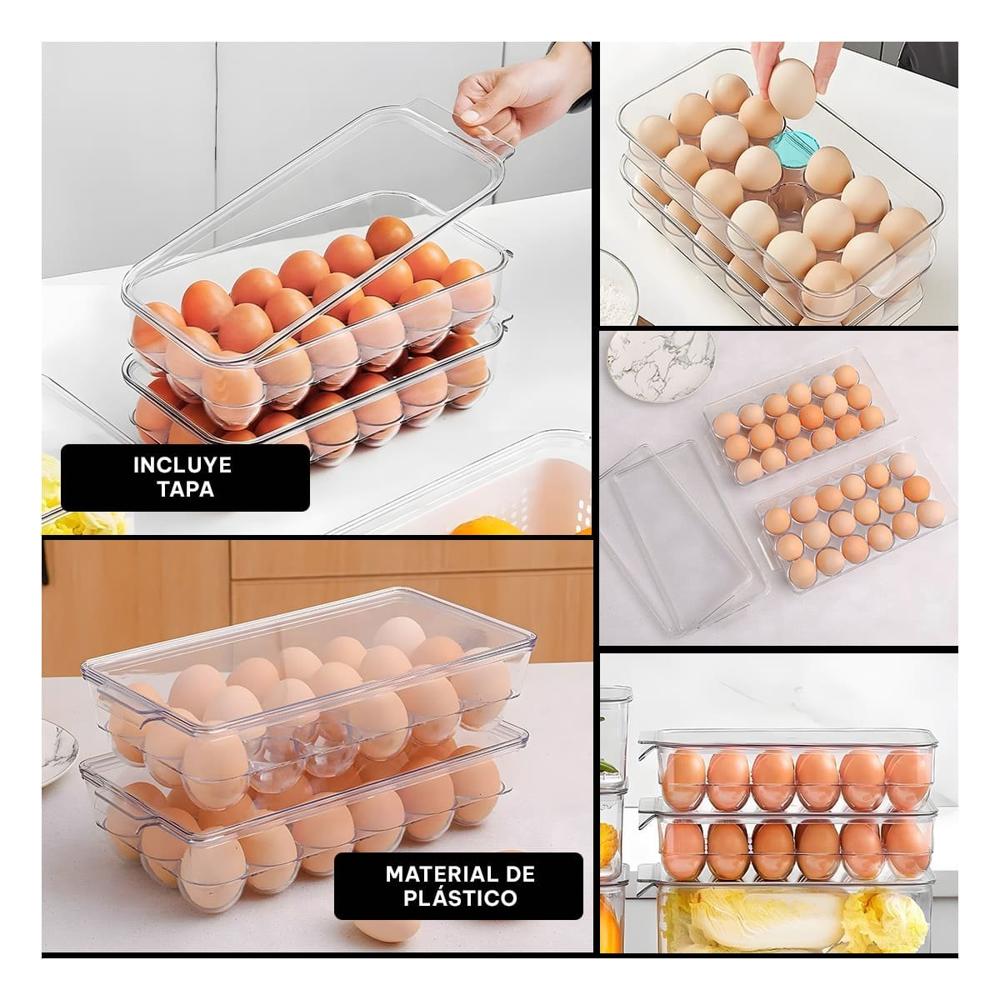 Organizador Transparente con Tapa para 18 Huevos Duradero y Facil de Limpiar YLigas Regalo
