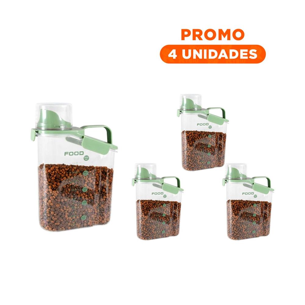 Pack4 Jarra con Boquilla Tapa y Asa 2.5L Versatil para Agua Jugos y Mezclas