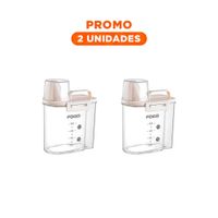 Pack2 Vasija con Boquilla Tapa y Asa de 1L en Color Crema de Uso Diario YRegalo Sticker