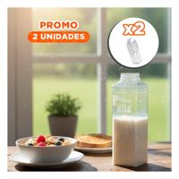 Pack2 Recipiente de Mesa Blanco Transparente 1L con Diseño de Lujo en Vivienda YPapel Regalo