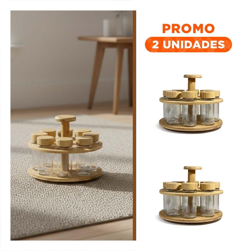 Pack2 Soporte con 8 Frascos que Permite Organizar Cocina y Mesa YRegalo Sticker