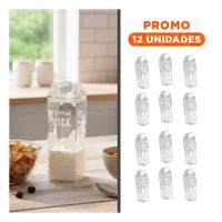 Pack12 Recipiente de Mesa Blanco Transparente 1L para una Tarde de Orden Real