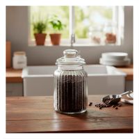 Recipiente de Grano 1020ml Transparente a Rayas para mucha Calma Real Y notas