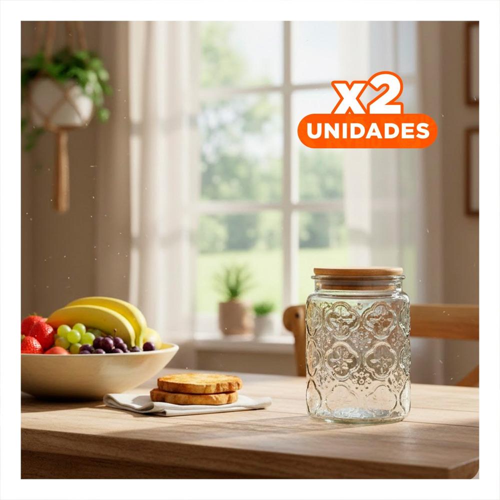 Pack2 Botella de Vidrio con Tapa para Guardar Liquidos y Dulces Y Papel Regalo