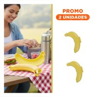 Pack2 Caja Porta Platano Amarillo Segura para Transporte Diario de Fruta YRegalo Sticker