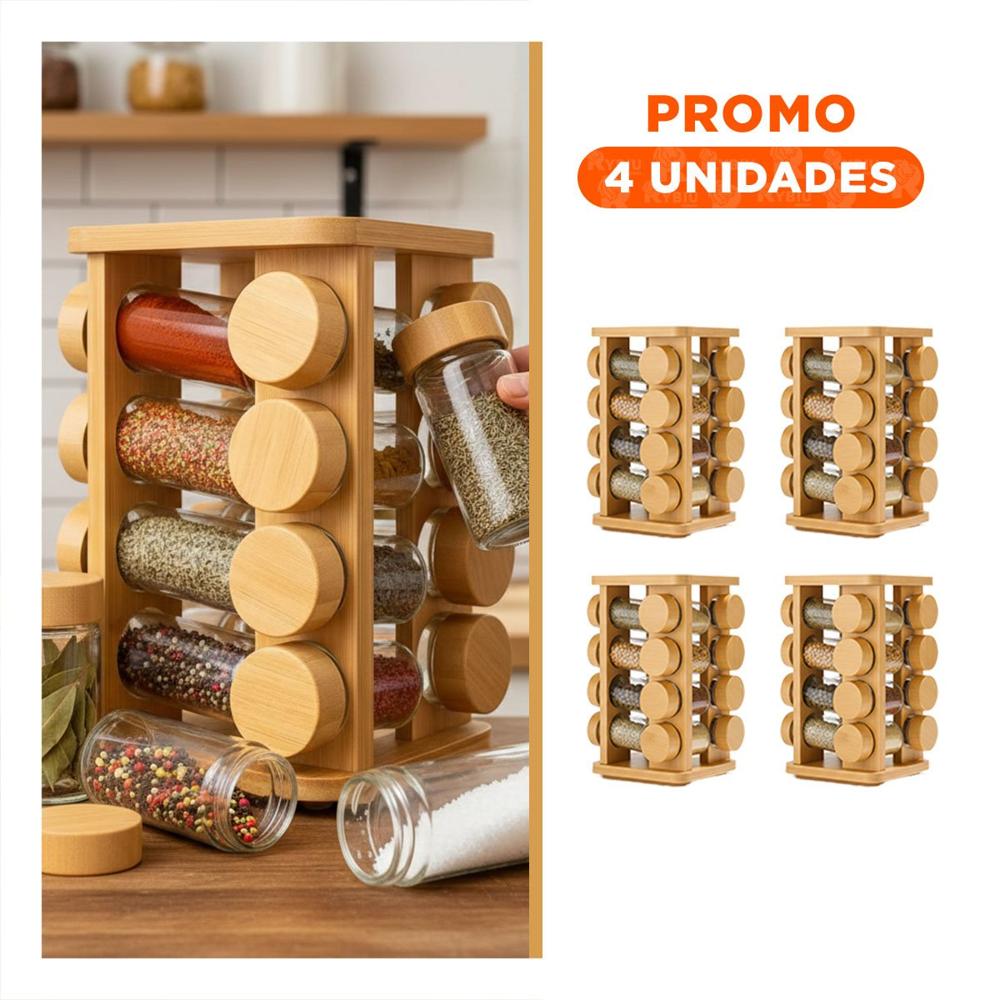 Pack4 Porta Condimentos de Mesa con Estructura Firme y Practica