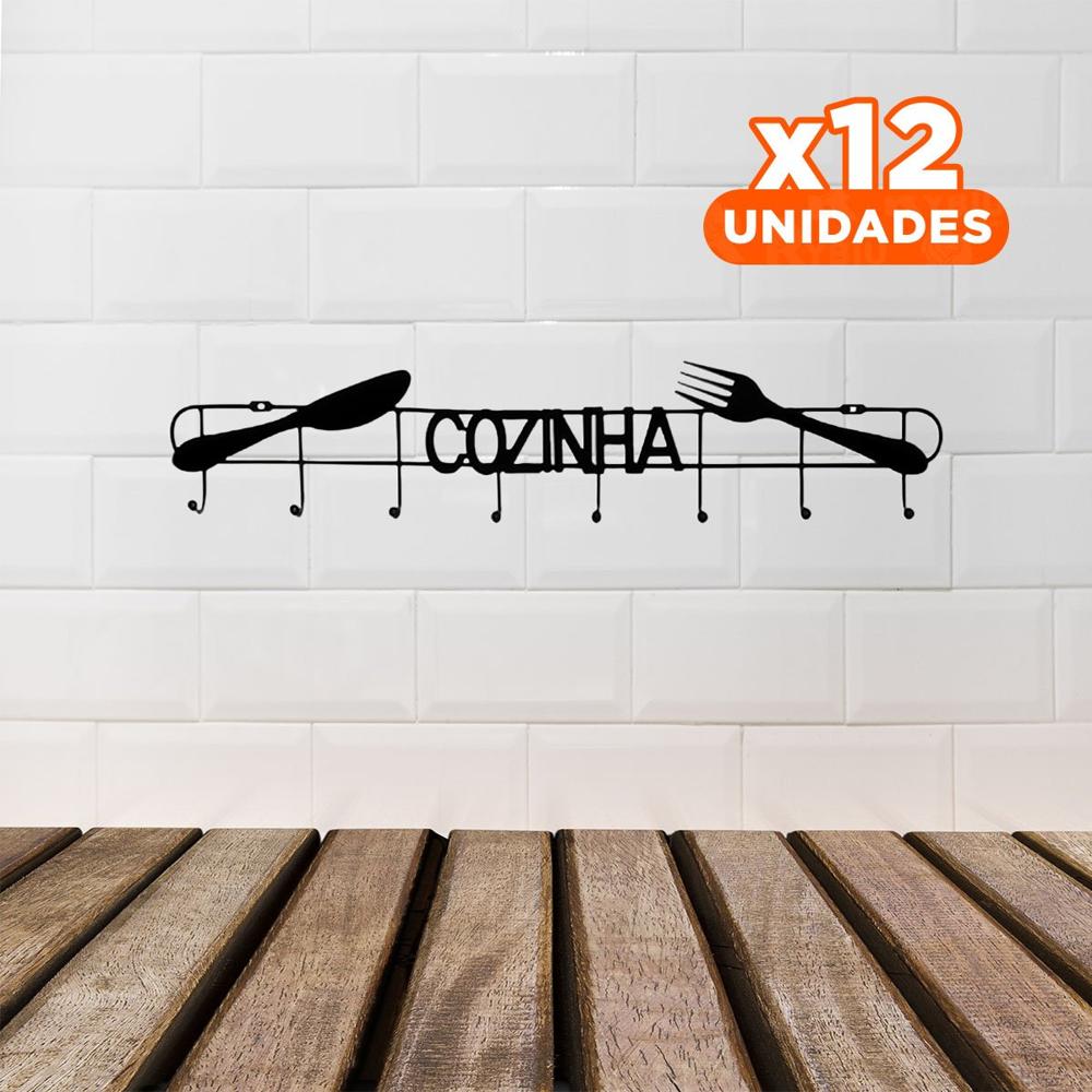 Pack12 Perchero Negro de Pared con Ganchos para Organizar Facilmente YPapel Regalo